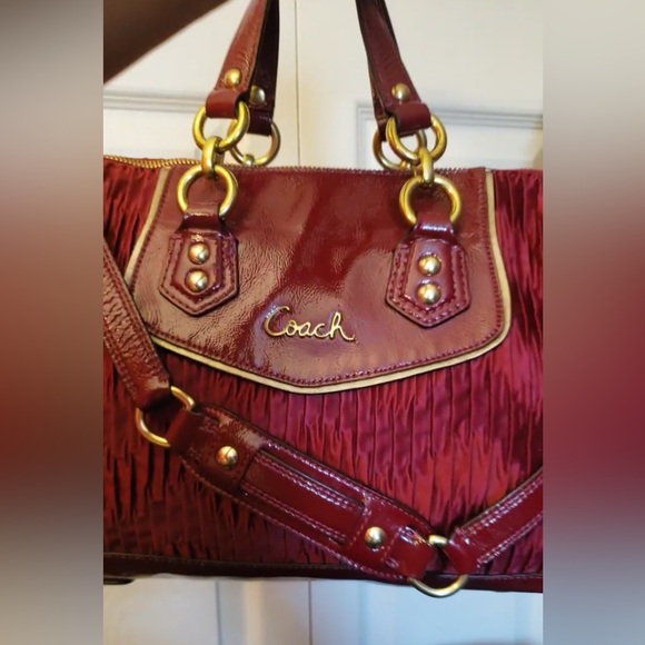 Coach Ashley Patent Satchel Hand Bag - Picture 5 of 6